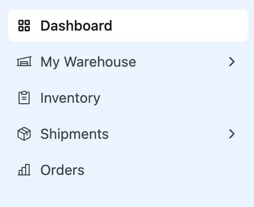 SellersBoost sidebar navigation